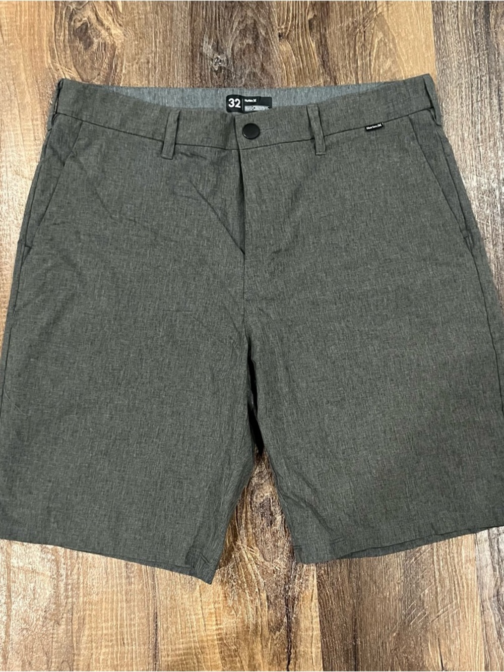 Hurley Phantom Shorts 32 Gray Hybrid Stretch Surf Casual Surfwear 10” inseam